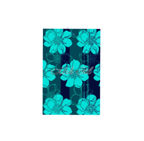 Плажна кърпа 100/150 - Цветя в цвят петрол